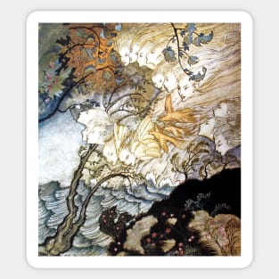 And Sometimes a Voice - The Tempest - Arthur Rackham Sticker